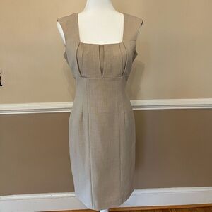 Calvin Klein Elegant Tan Sleeveless Dress